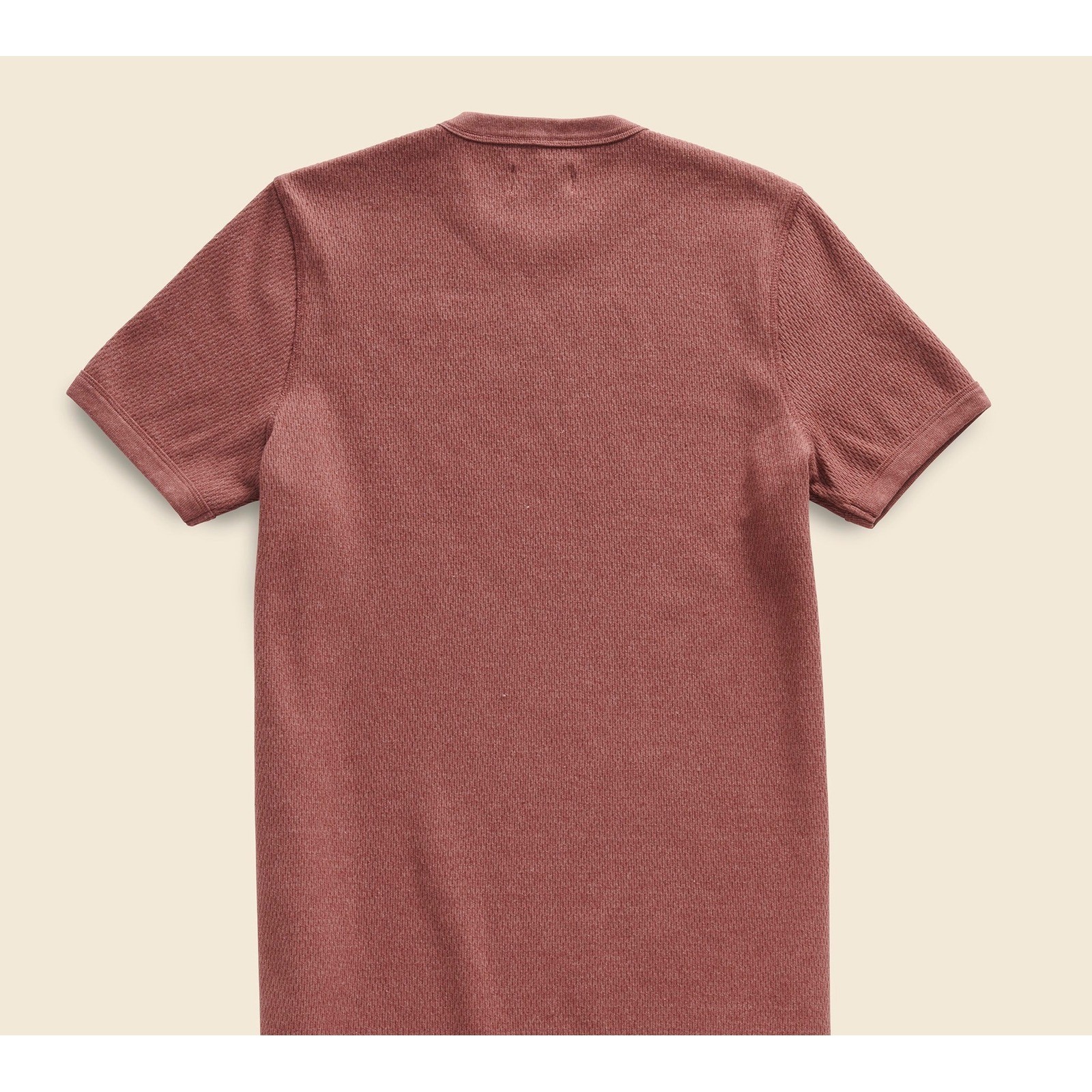 Taylor Stitch Tee CUT OFF BOTTOM Heavy Bag Waffle Burgundy Red 42 US Large