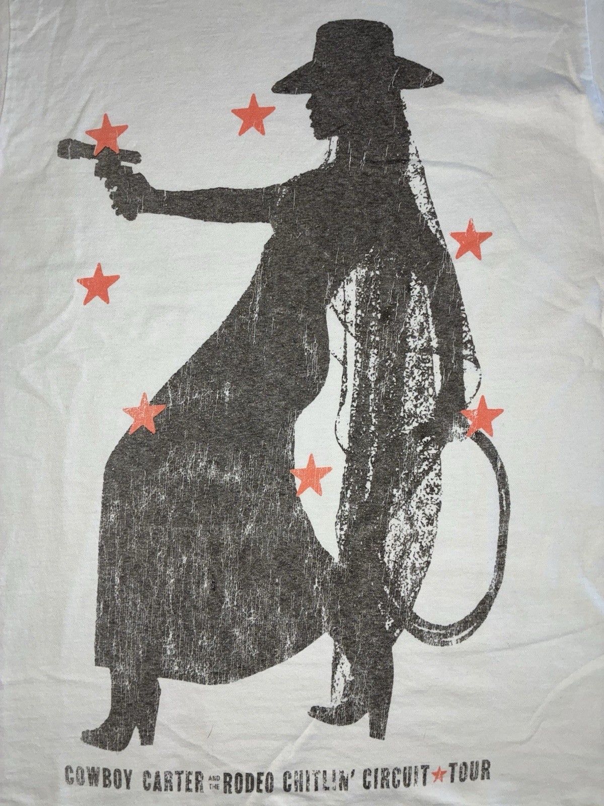 Beyonce Most Wanted Tee S White Cowboy Carter Tour 2025 Merch NEW *hole