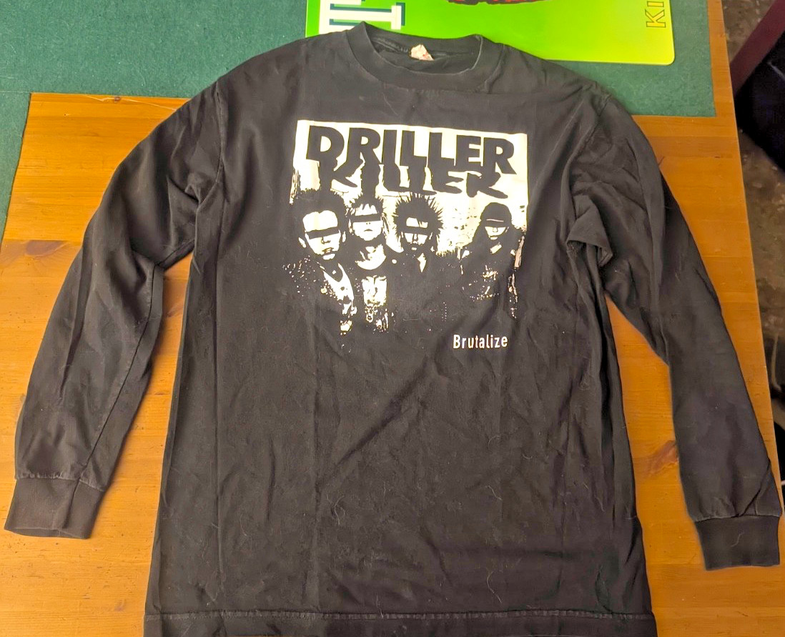 VINTAGE Driller Killer Long Sleeve 00-06 Y2K Crust Grindcore