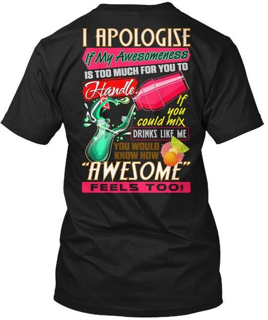 Bartender- T-Shirt Made in the USA Size S to 5XL