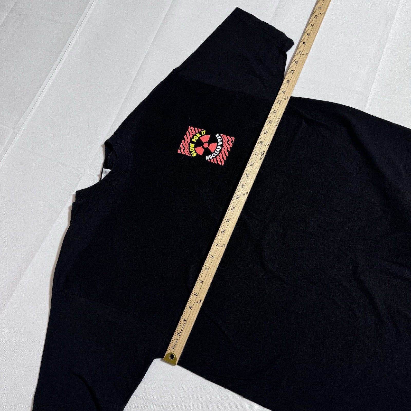 Hanes Beefy VTG Tee, Glow For It, Nuke Wear, USA, Single Stitch, Male, Black, XL