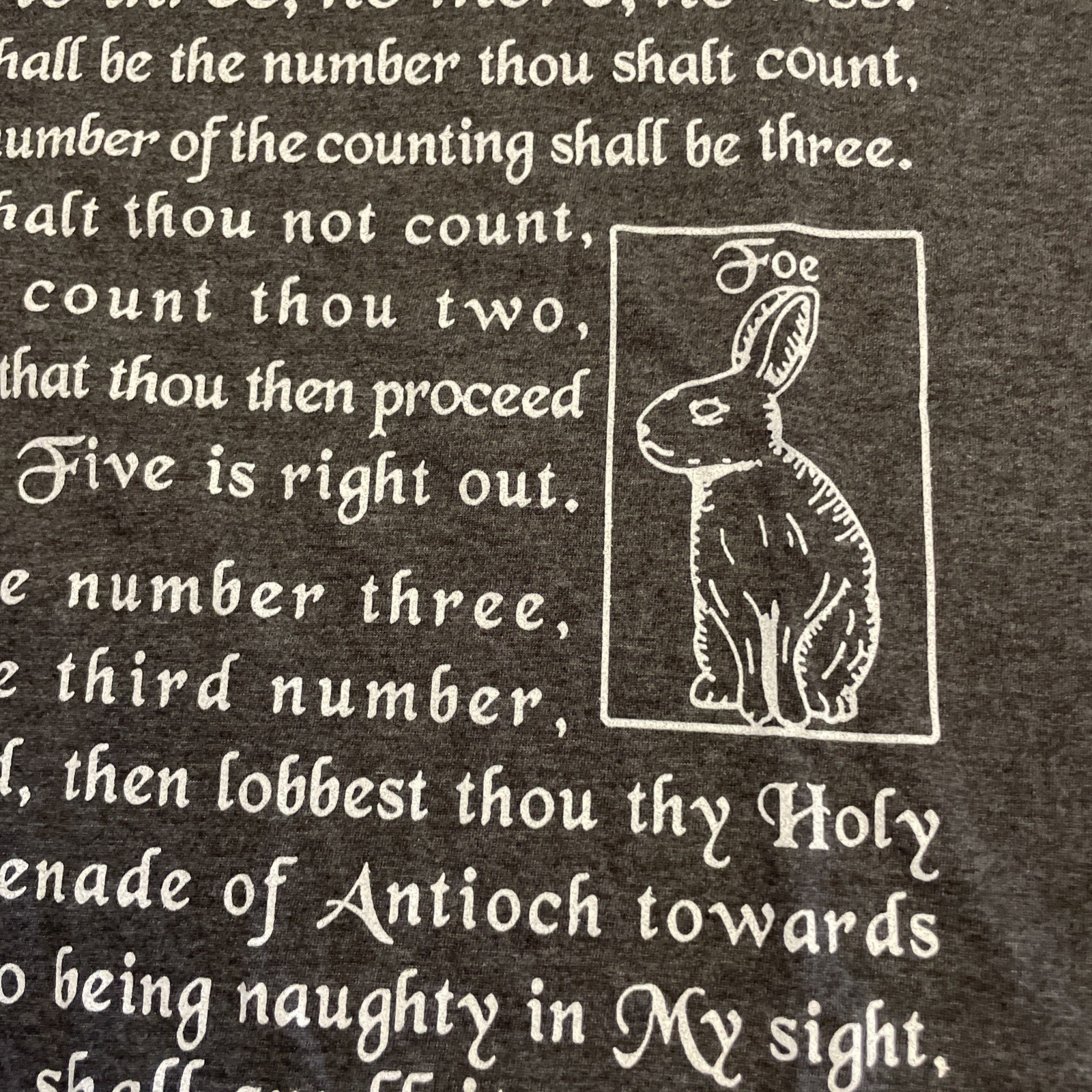 Holy Hand Grenade Of Antioch Monty Python Holy Grail T-Shirt! Medium John Cleese