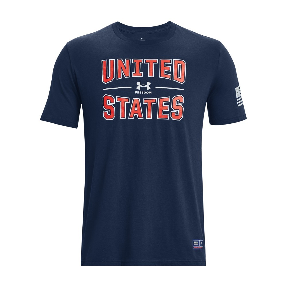 Under Armour 1377066 Men’s UA Freedom United States T-Shirt, Academy, Medium