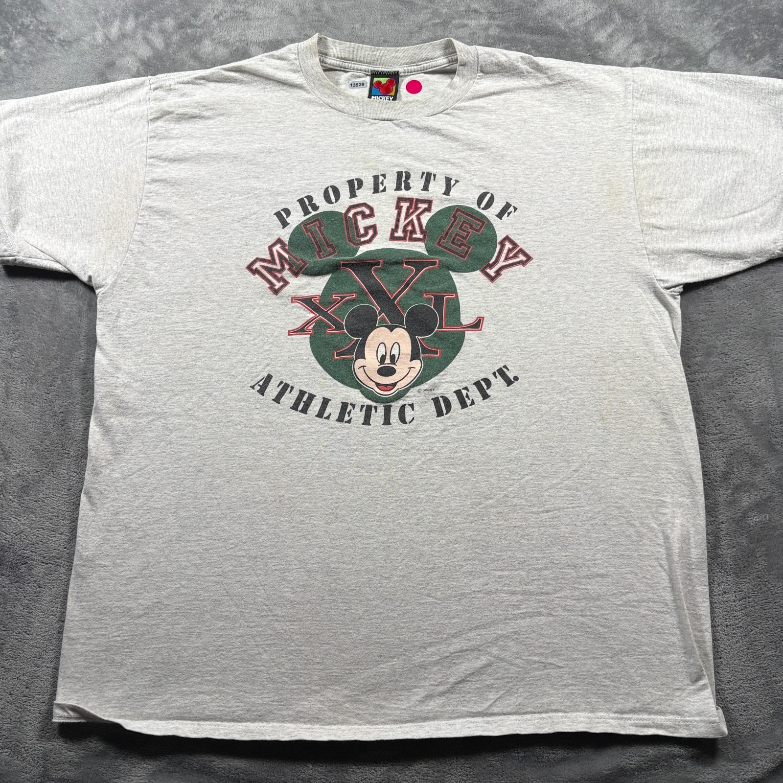 Vintage Mickey Unlimited Athletic Dept Disney T-Shirt Mens X-Large Heather Gray
