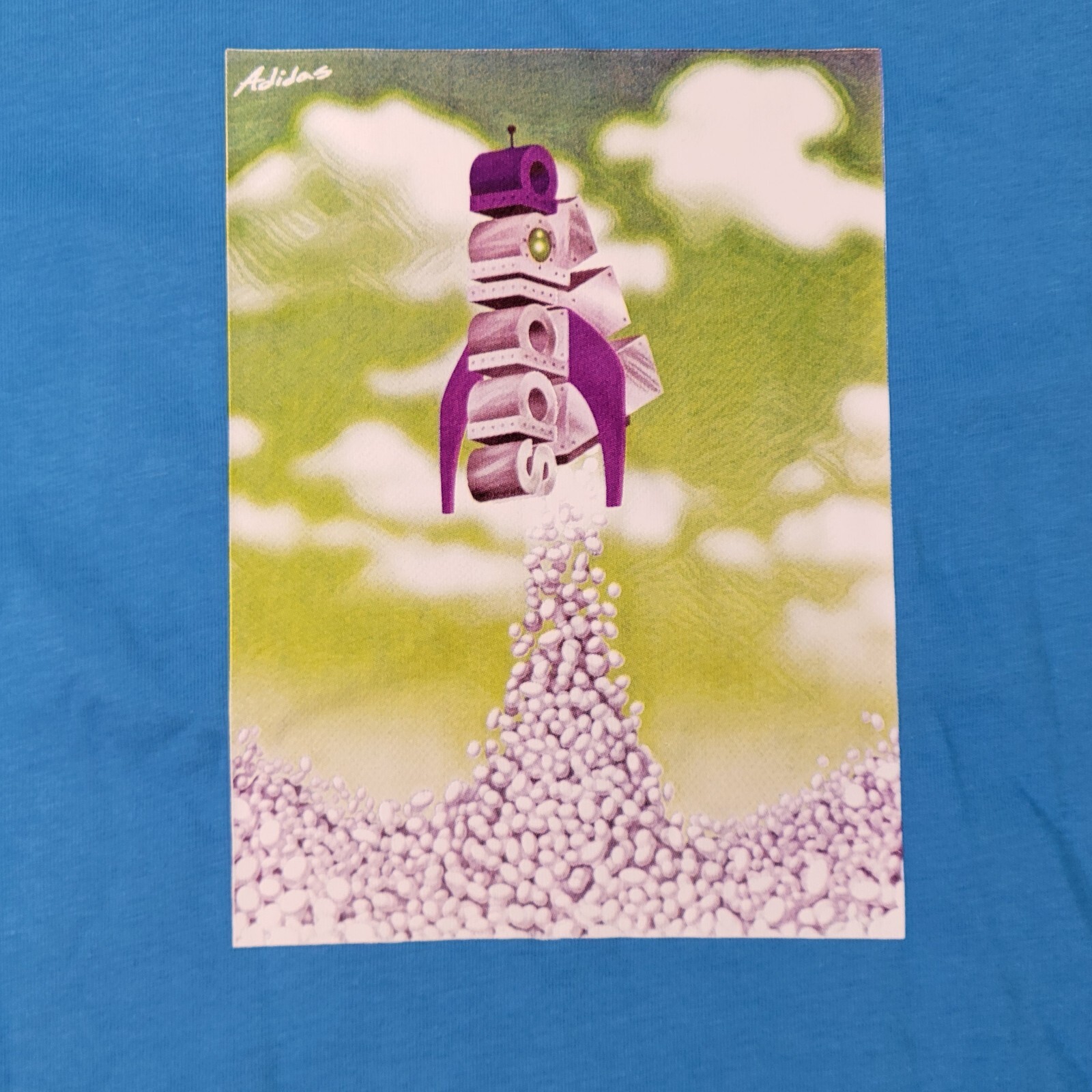 Adidas T-Shirt Men’s LT Pulse Blue Boost Rocket Short Sleeve New