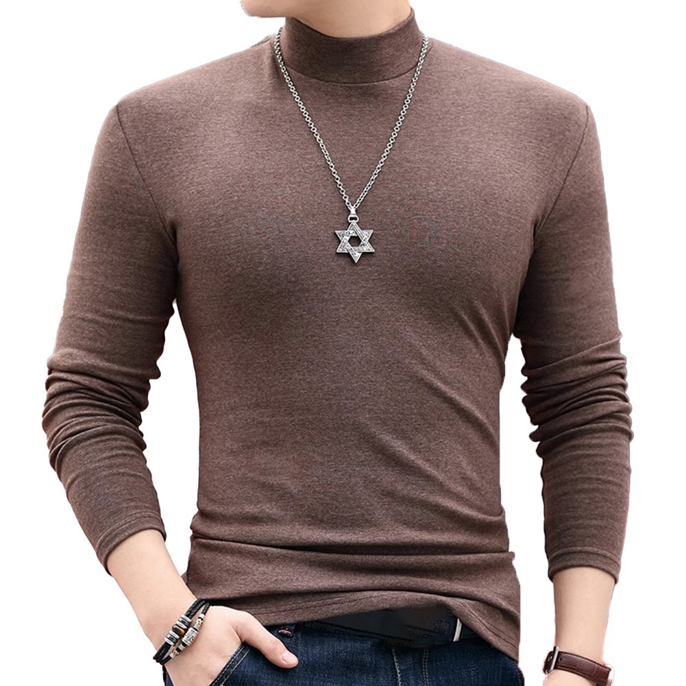 Essential Mens Half Turtleneck Warm Pullover for Daily Wear and Comfort