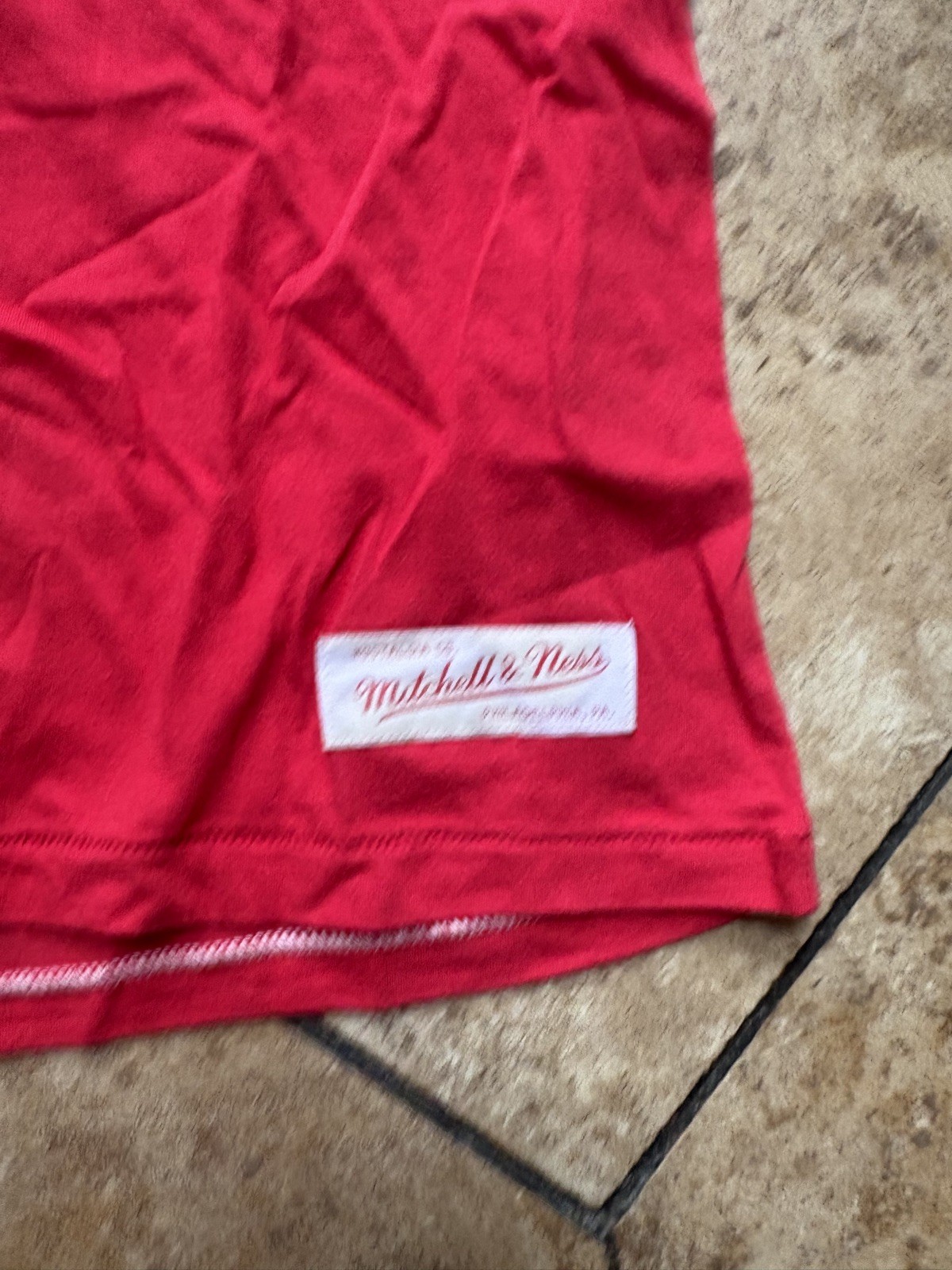 Large Mitchell & Ness Branded with M&N LOGO AND BELL ON FRONT TAILORED FIT