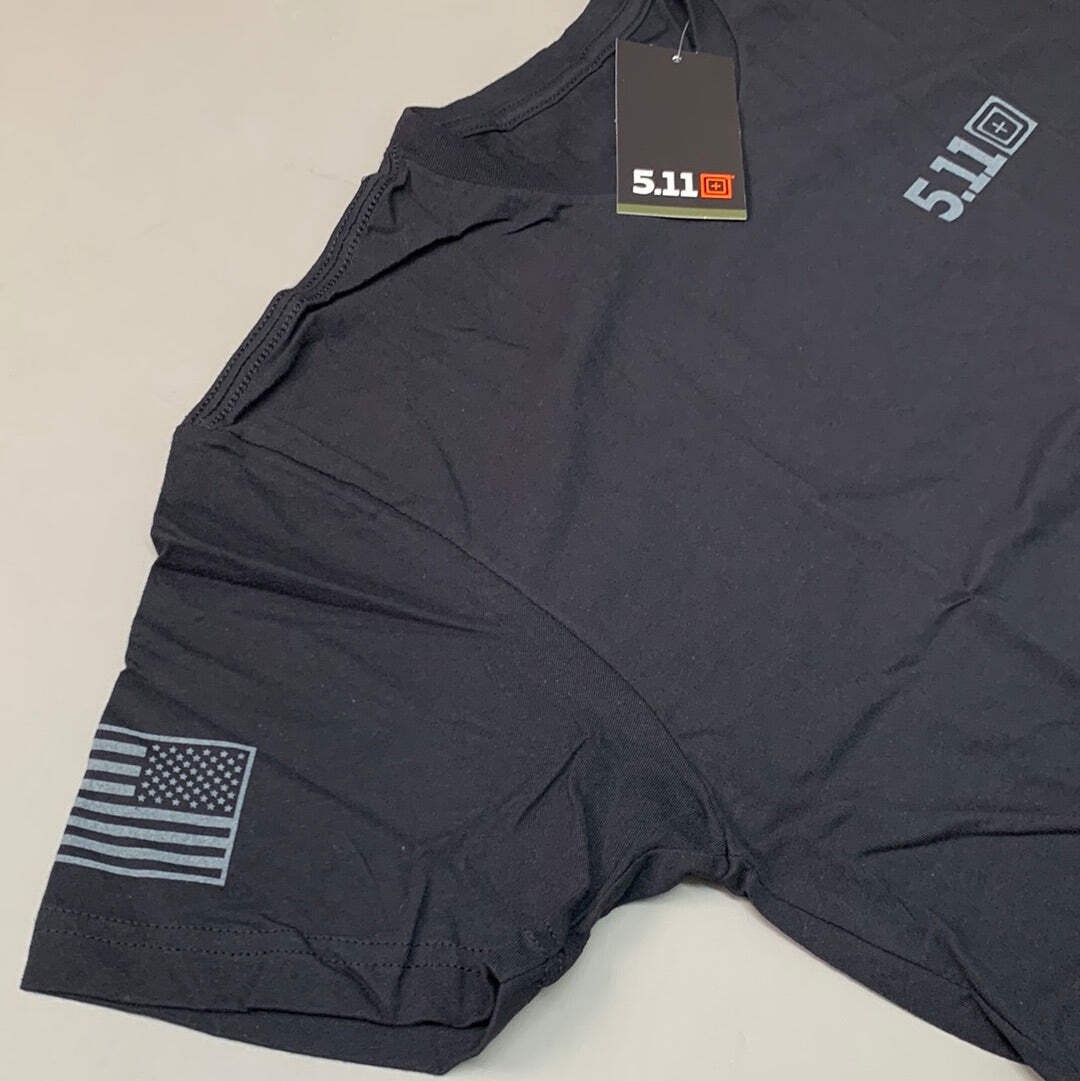 5.11 TACTICAL All Bark All Bite T-Shirt 100% Cotton 019 Black Sz M #76330