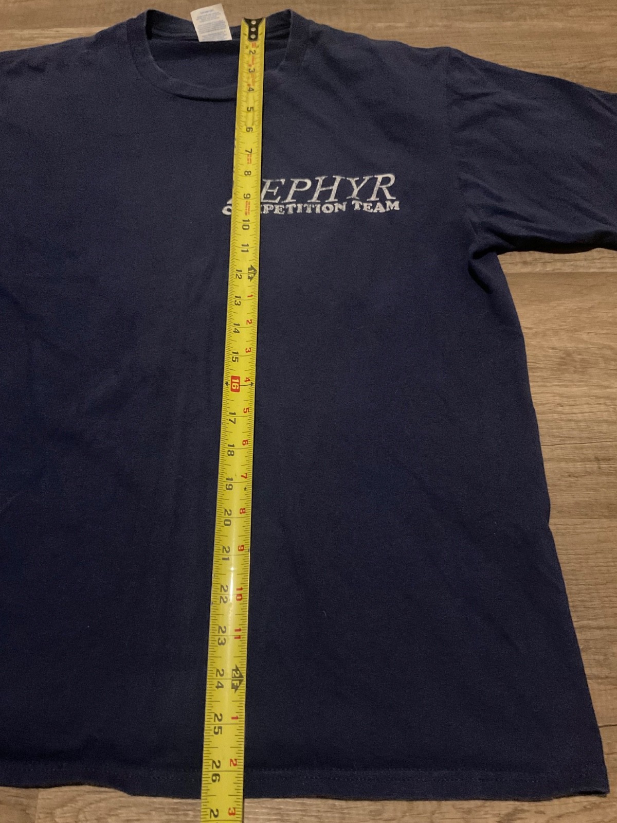 ZEPHYR COMPETITION TEAM GRAPHIC T-SHIRT ( MENS M ) DARK BLUE PREOWNED