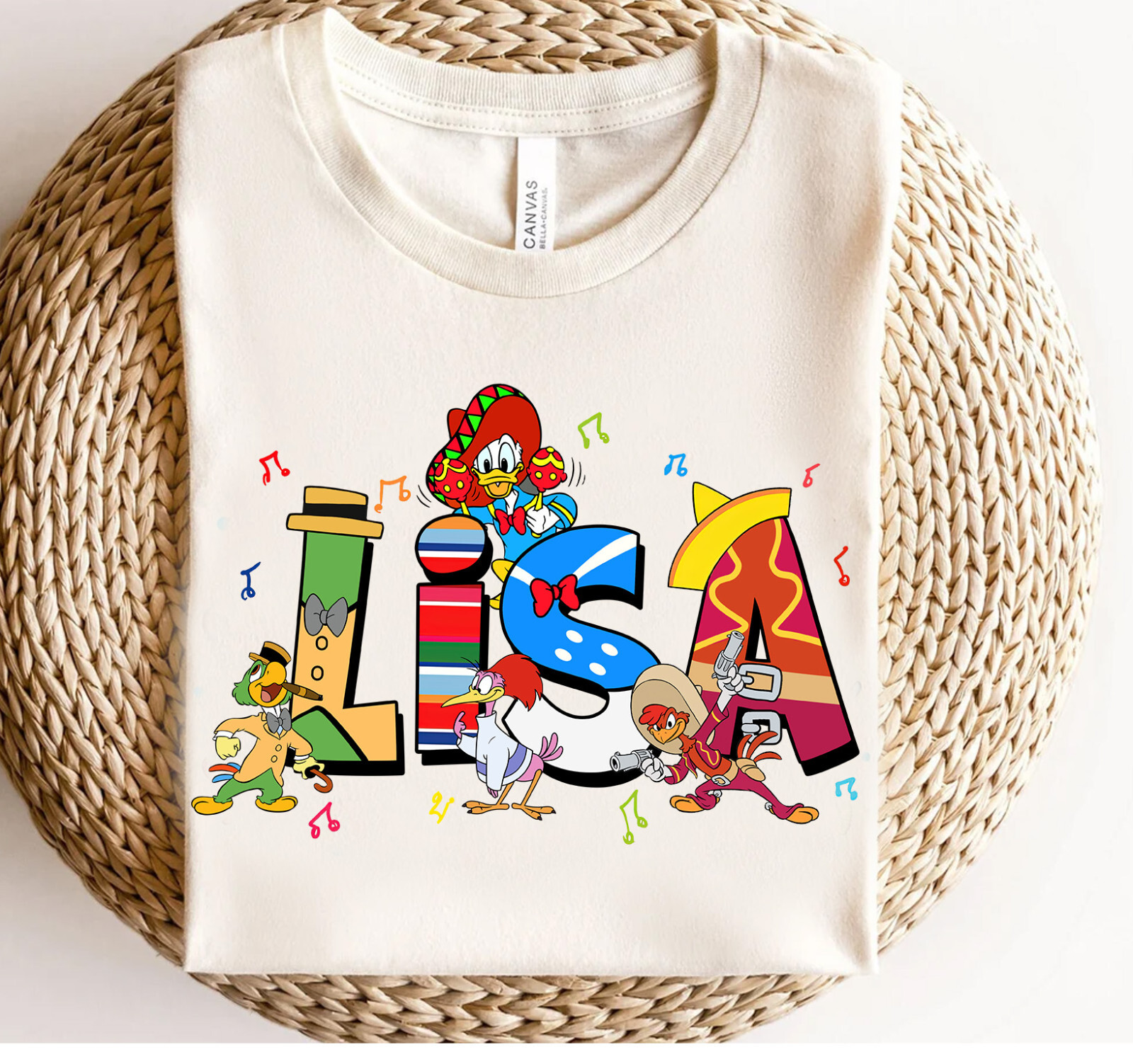 Custom Name The Three Caballeros Name Kids Family Shirt Unisex Adult Kid Shirt