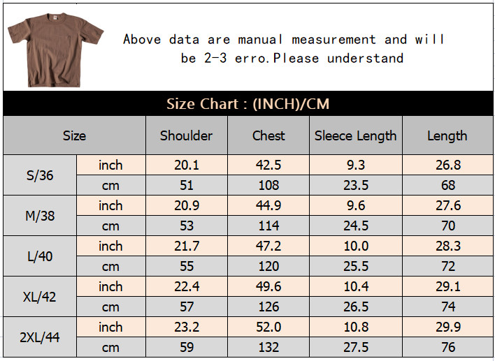 NON STOCK Men’s T-Shirts Short Sleeve Crew Neck Tee Shirt Heavyweight Cotton