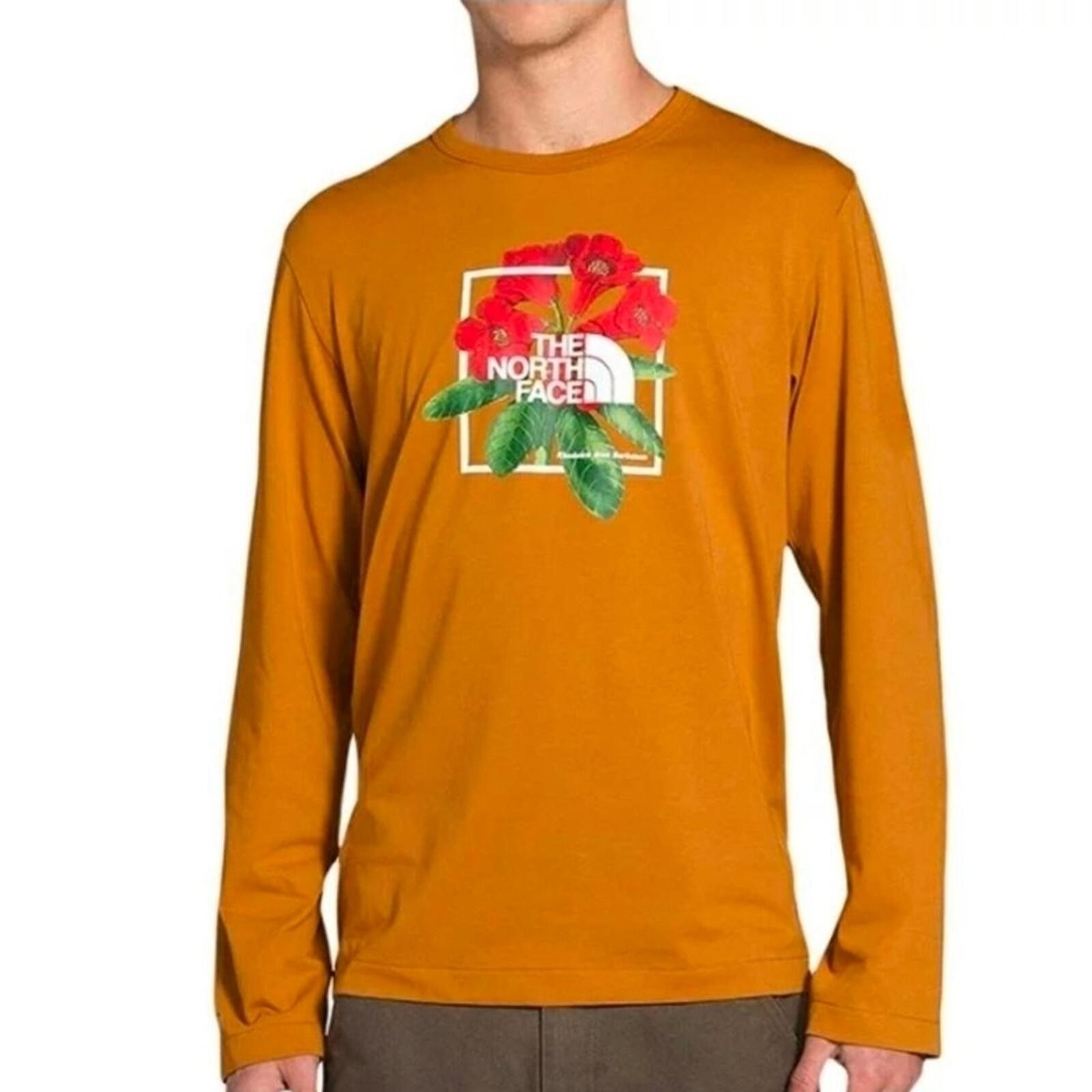 The North Face Gold Himalayan Bottle Source Logo Long Sleeve T-Shirt Adult M
