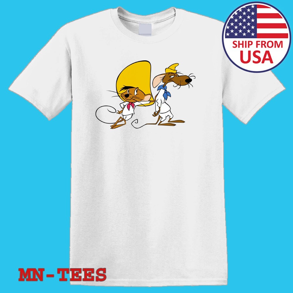 Speedy Gonzalez And Slow Poke Rodriguez Cartoon White Size S-5XL