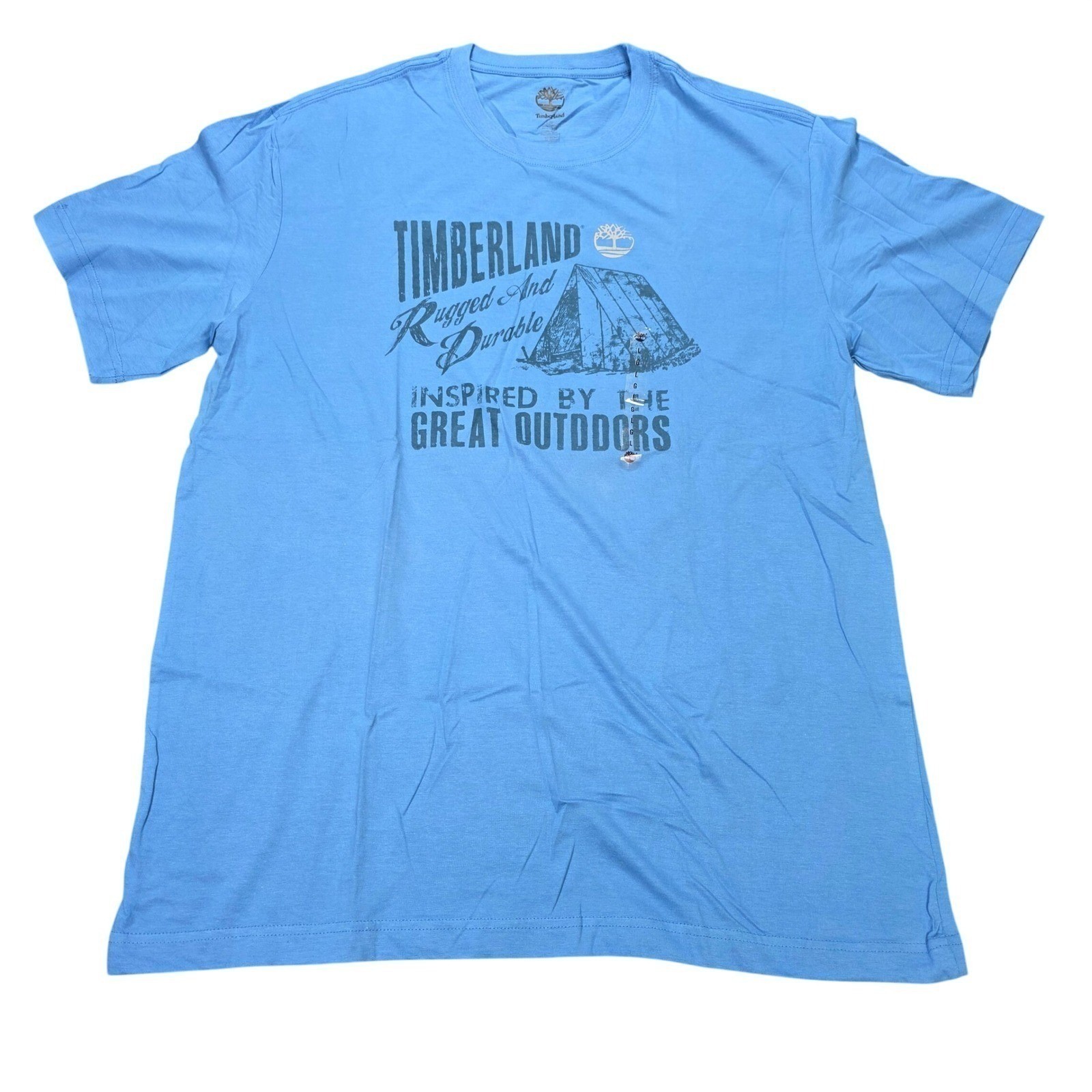 Timberland Great Outdoors T-Shirt Men’s Size L Blue Graphic Casual Cotton NWT