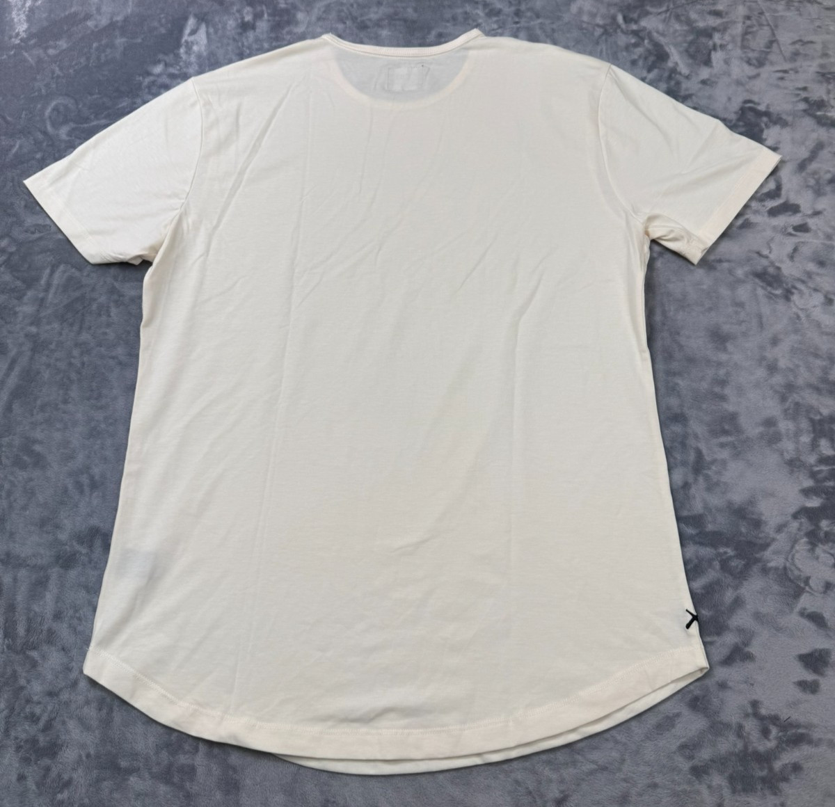 Cuts Clothing Short Sleeve Curve-Hem T-Shirt Mens Extra Large Ivory Pyca Pro