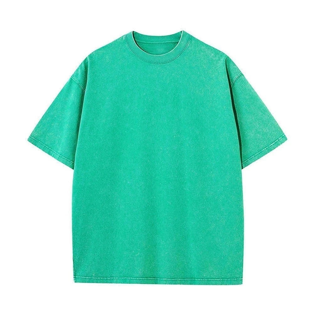 Oversized Washed T-Shirt Mens 100% Cotton Gym Fitness Loose Drop Shoulder Tee