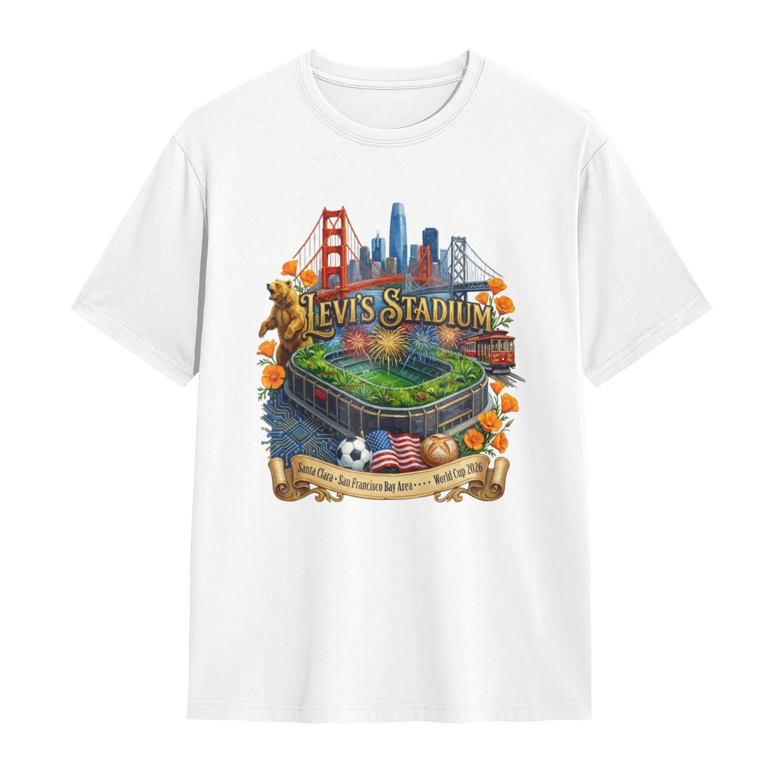 Levi’s Stadium 2026 World Cup T-Shirt Santa Clara San Francisco Bay Area Fanwear