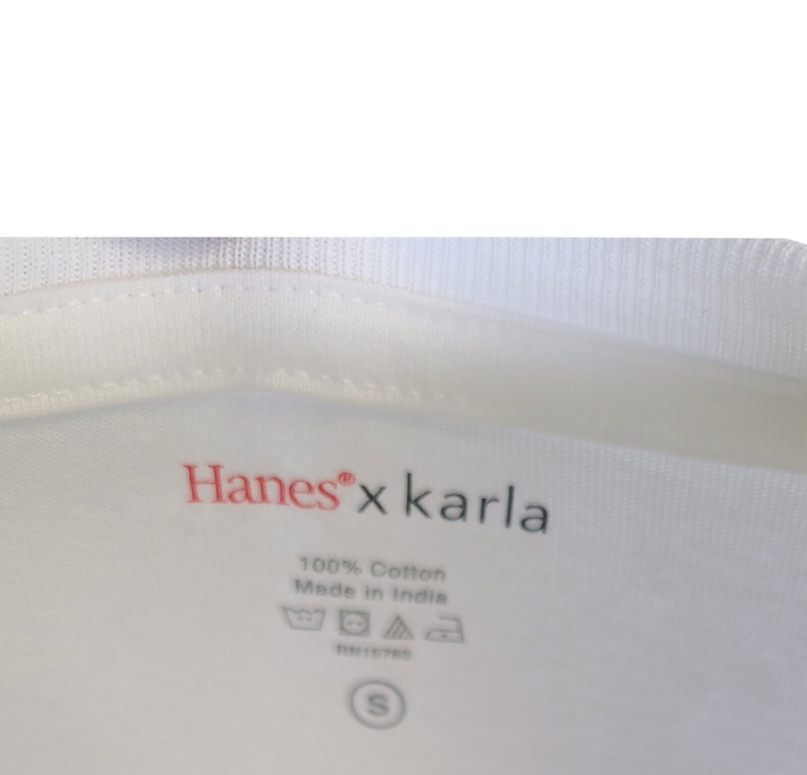 Hanes x karla Men’s T-Shirt White The Classic Tee (S01)