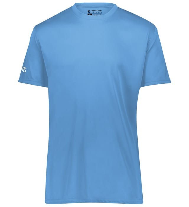 Perfect Game Adult Team Showcase Short Sleeve Tee – Columbia Blue PGT818 – Large