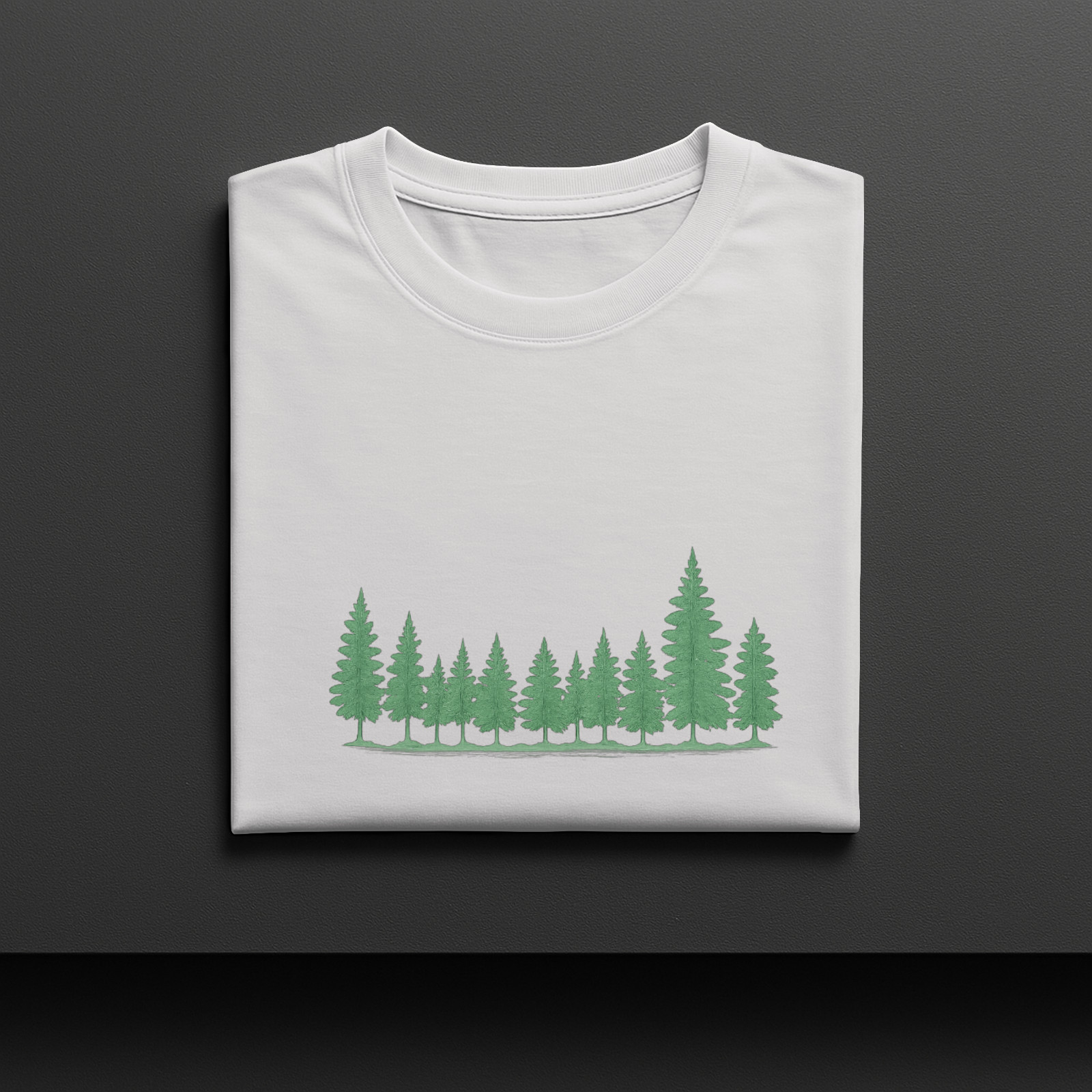 Minimalist Pine Forest Trees Nature Outdoor Evergreen Unisex T-Shirt