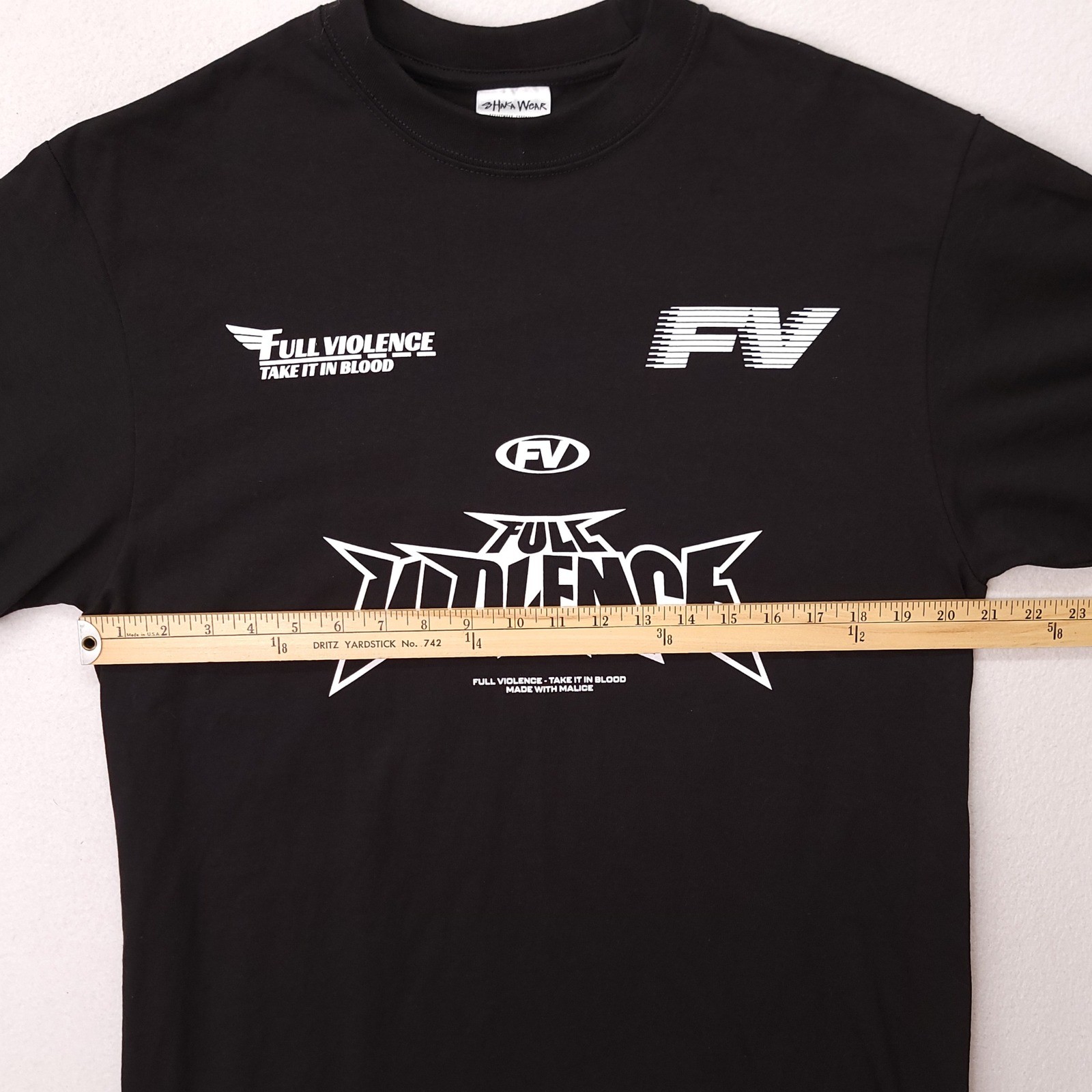 Shaka Wear Full Violence Graphic Tee MMA Mens L Black Super Max Heavy T-Shirt