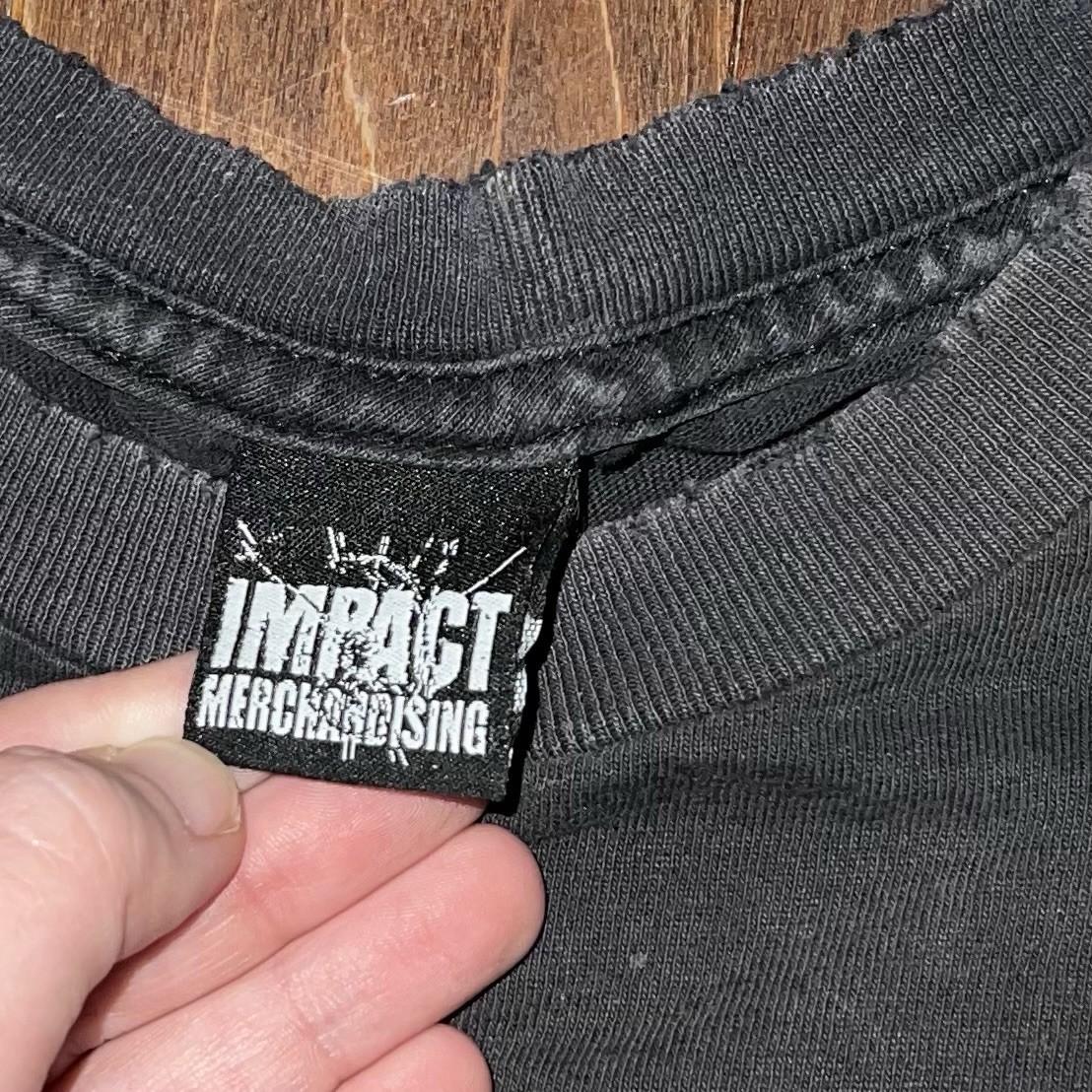 Vtg Y2k Impact Merchandising Minor Threat Punk Band Faded Distressed T Shirt S