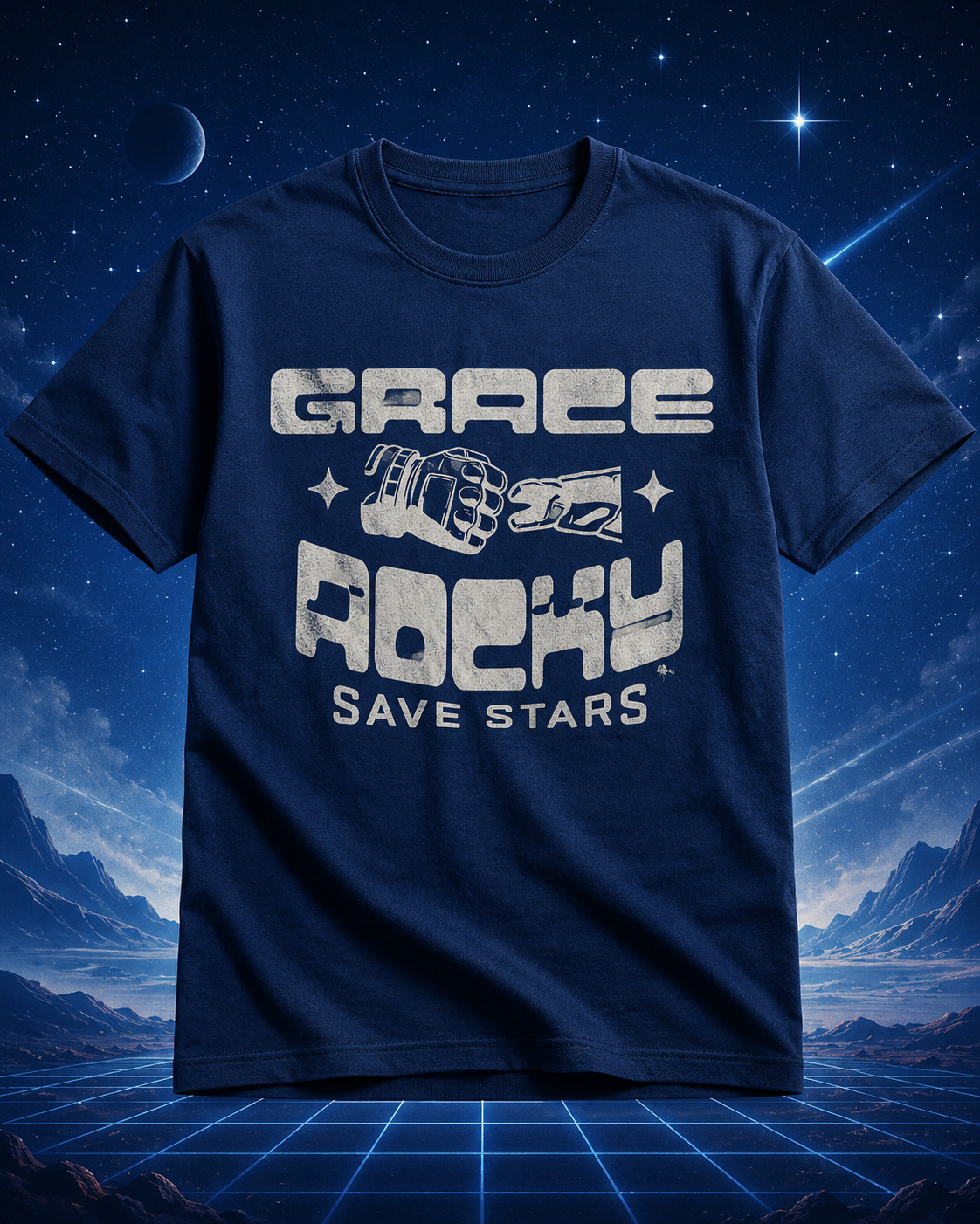 Grace Rocky Save Stars Shirt, Rocky Alien Friendship Sci-Fi Lover Gift Tee