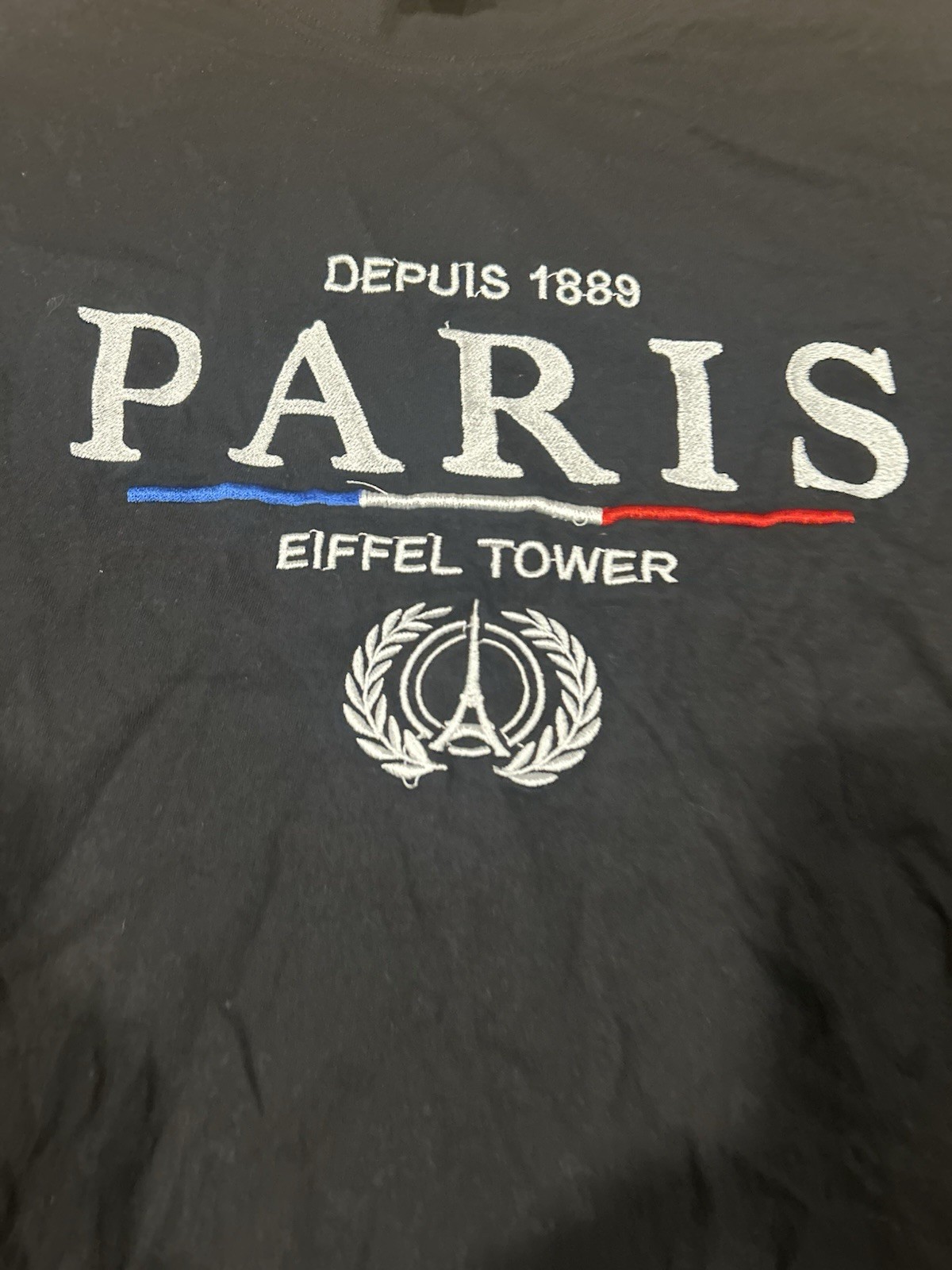 Depuis 1889 Paris Eiffel Tower Sol’s Regent T-Shirt XXL Black Unisex Souvenir