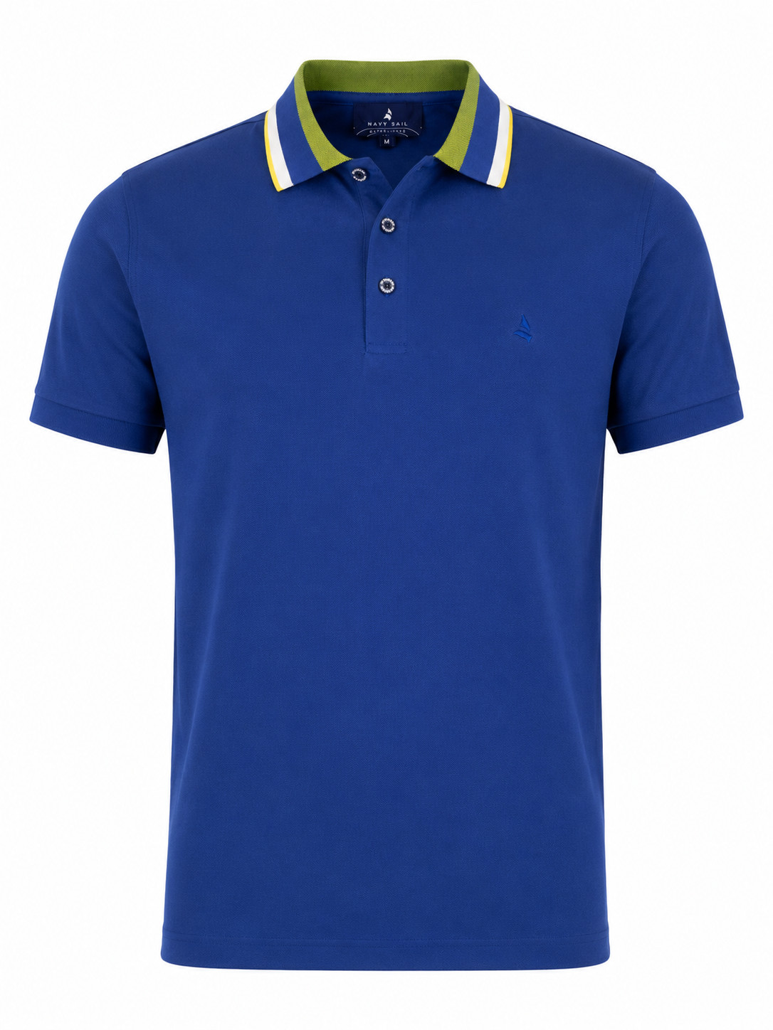 NVE4016 MENS NAVIGATE POLO MERCERIZED COTTON HALF SLEEVE CONTRAST NECK