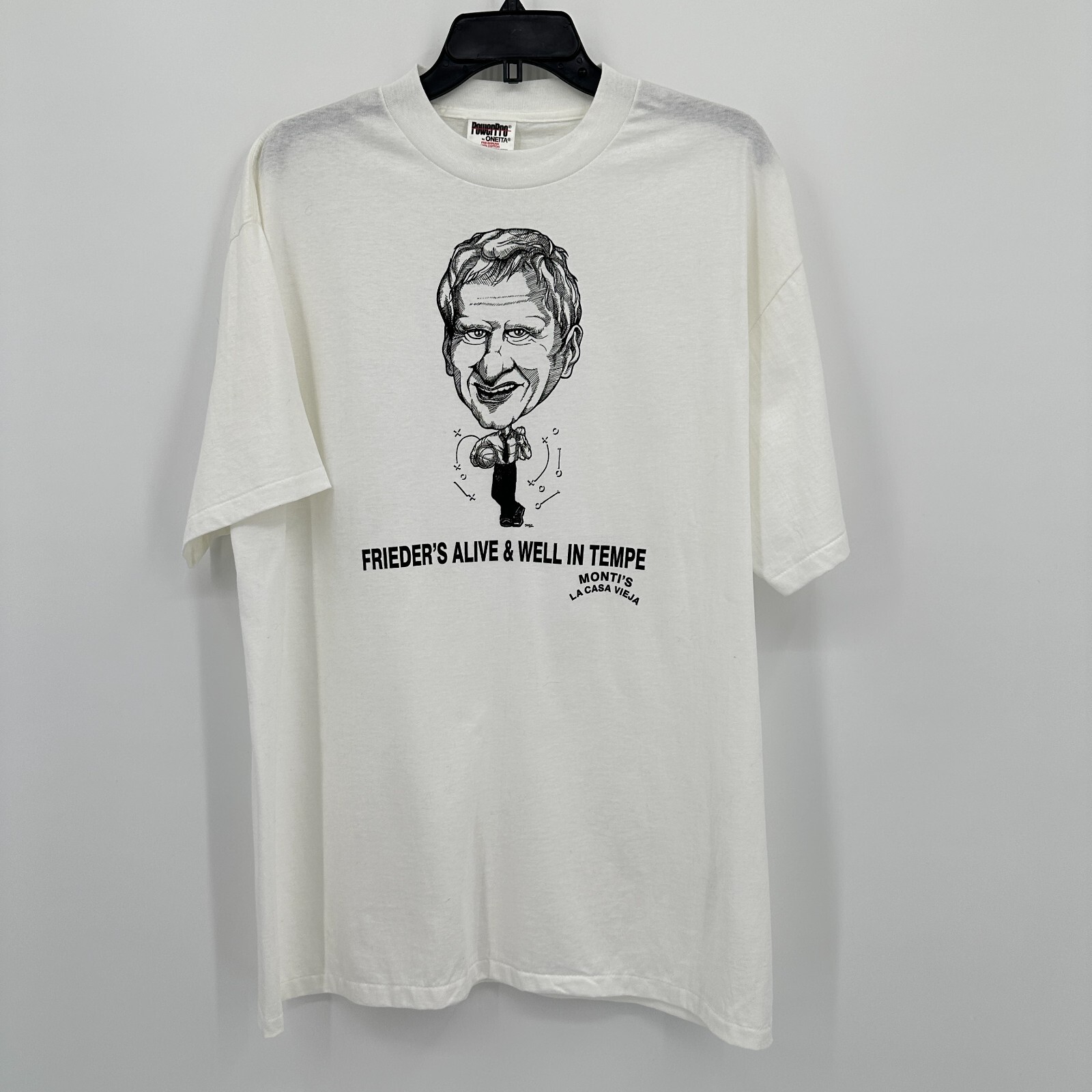 Vtg Tshirt Bill Frieder Coach ASU Monte’s La Casa Vieja Graphic Print Tempe XL