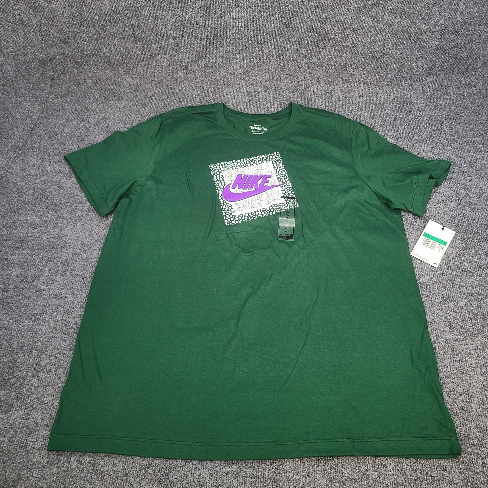 Nike Shirt Mens Extra Large Green Purple Futura White Box Sportswear New Tee XL