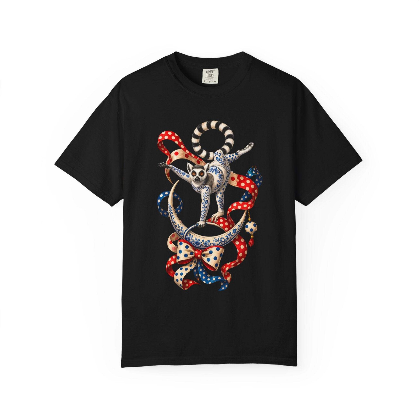 Polka Dot Porcelain Lemur Graphic Tee