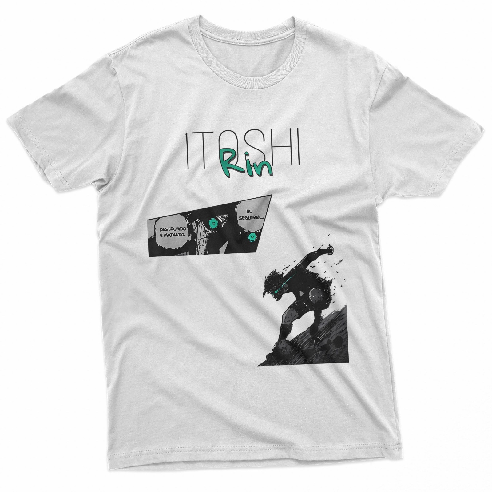 Rin Itoshi Blue Lock Neon Art T-Shirt