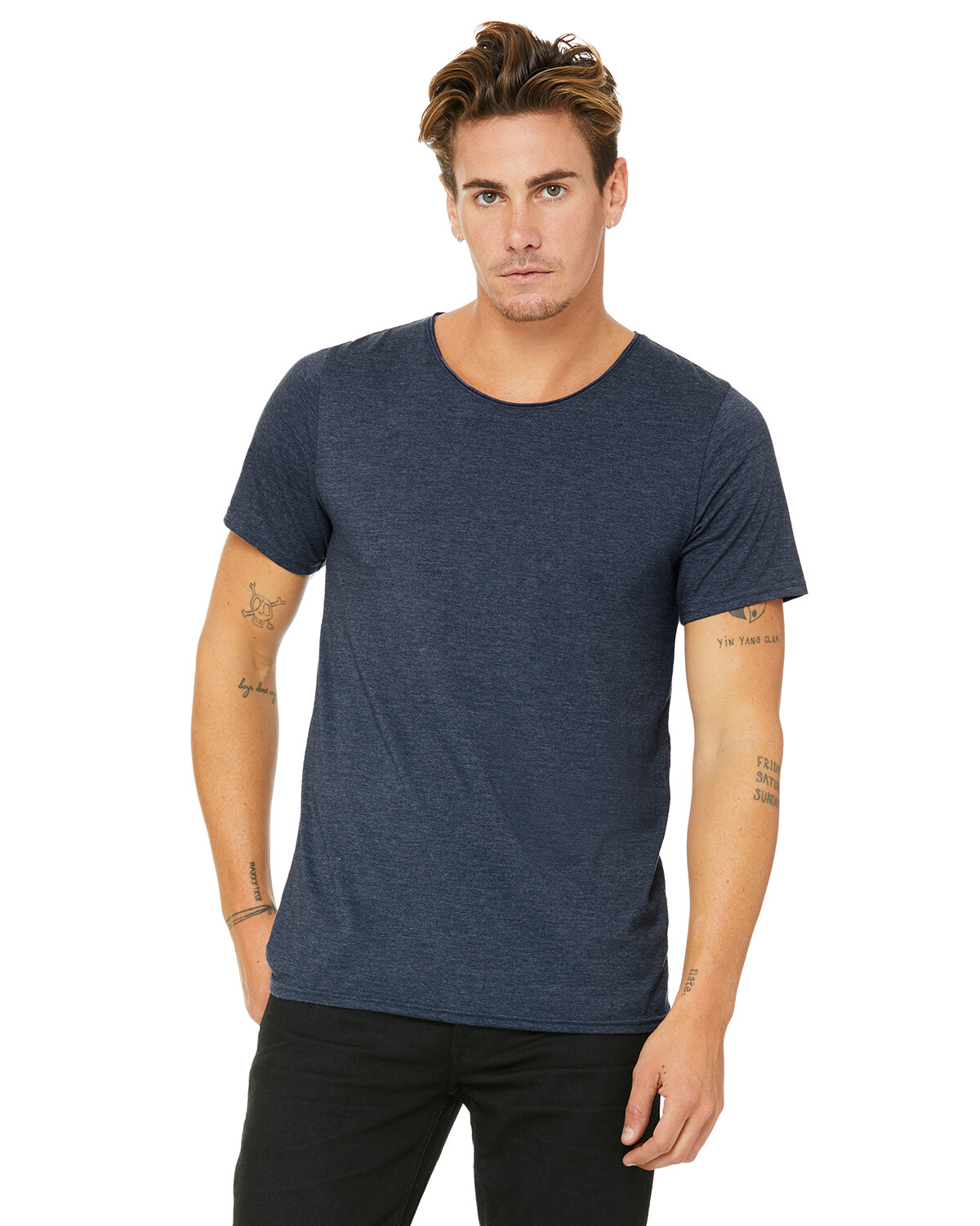 Bella + Canvas Men’s 100% combed Cotton Jersey Raw Neck T-Shirt B3014 S-2XL