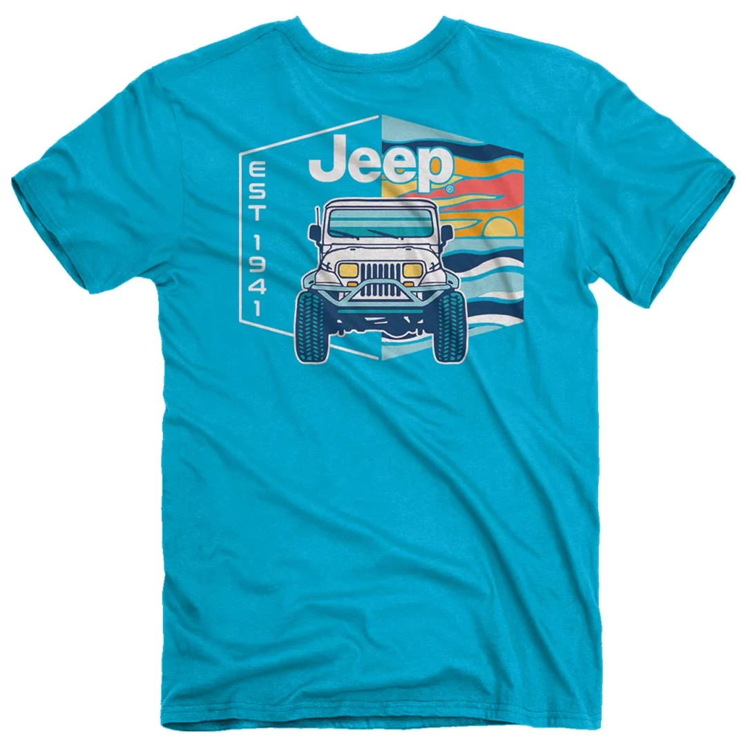 Jeep Wrangler YJ T-shirt retro vibe Sizes XL | 2XL Jedco Licensed apparel