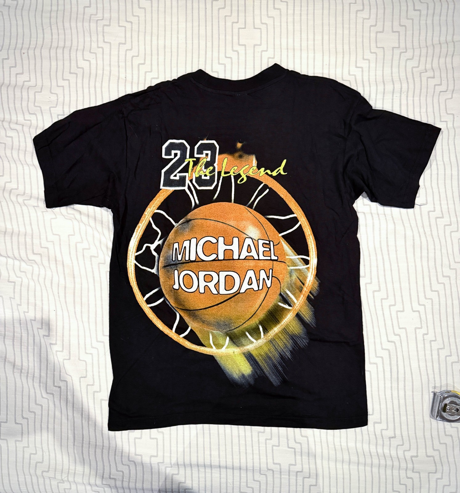 Vintage 90s Michael Jordan 23 The Legend Double Sided Rap Tee Shirt Size M