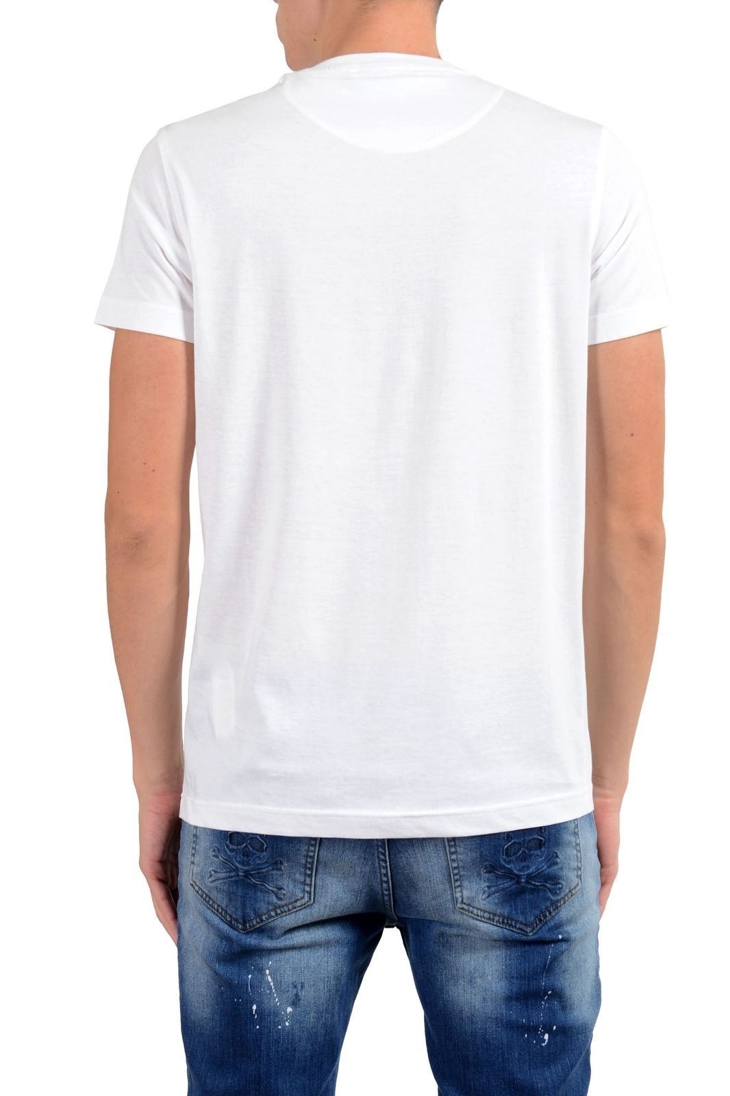 Roberto Cavalli Men’s White Graphic Lion Crewneck T-Shirt Size S M L XL 2XL