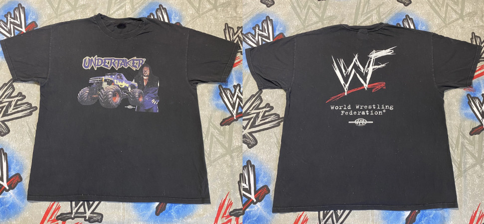 Undertaker Monster Truck WWF Racing T-Shirt Men’s S-5XL