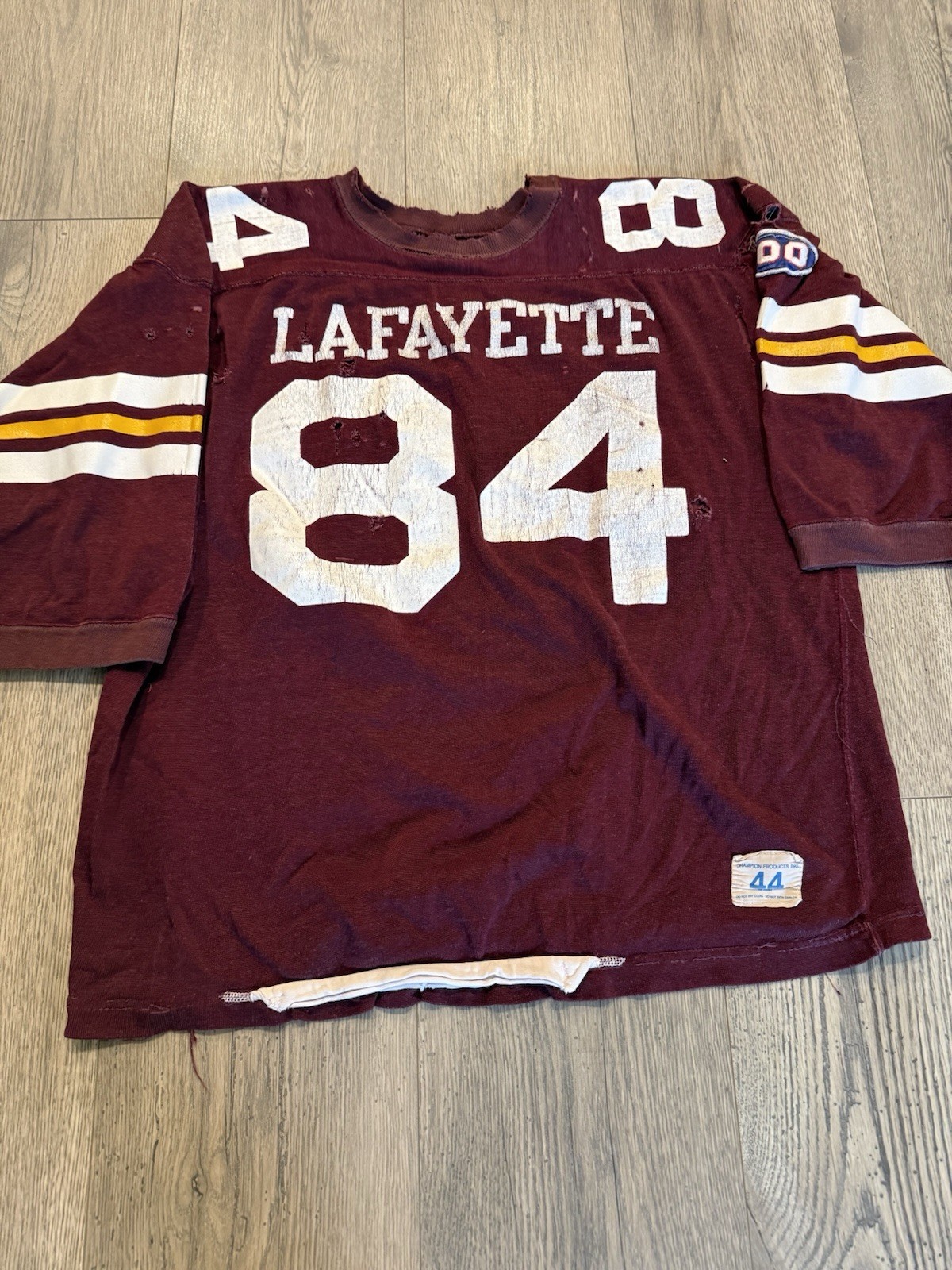Vintage 1960s Champion Products Football Jersey Maroon 84 Mesh Size 44