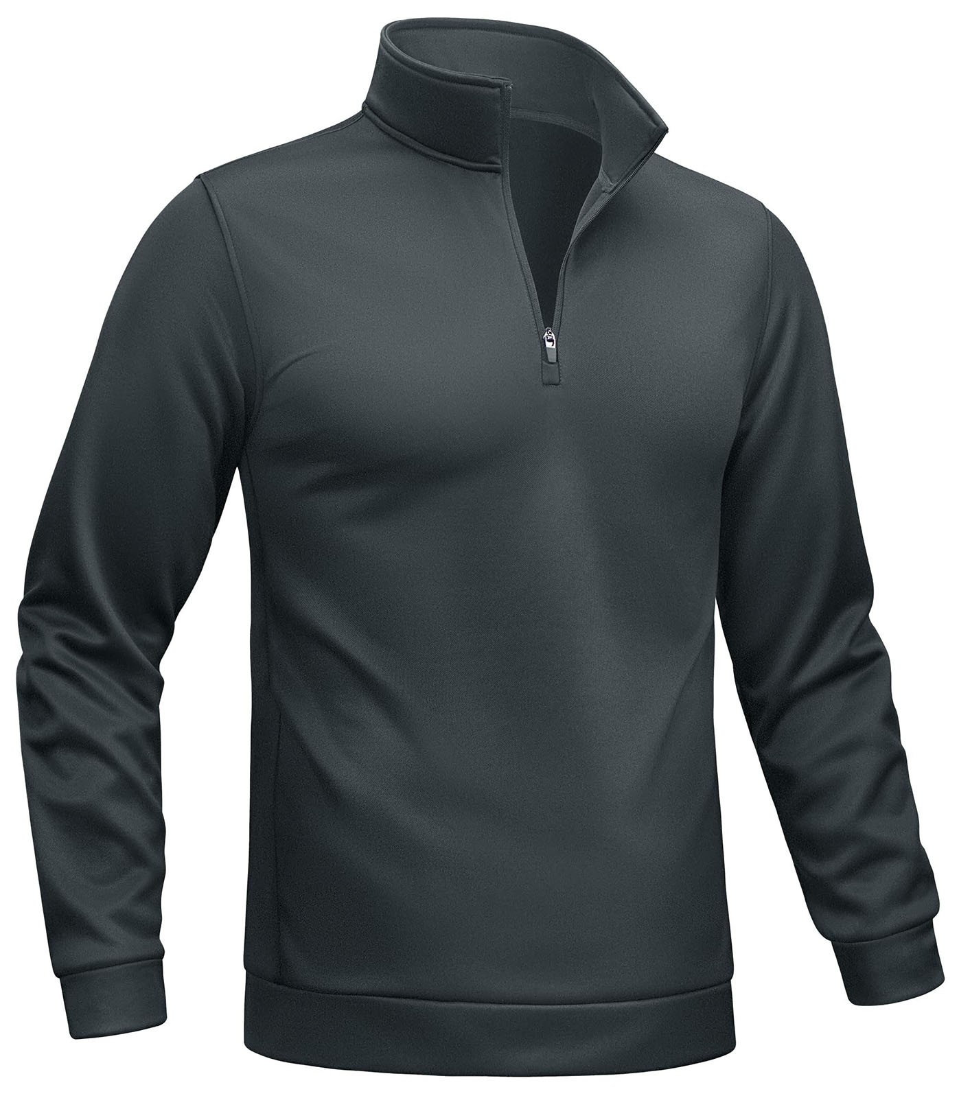 Men’s Quarter Zip Pullover Lightweight Fleece Lined Warm 1/4 Zip Down Sweatshirt