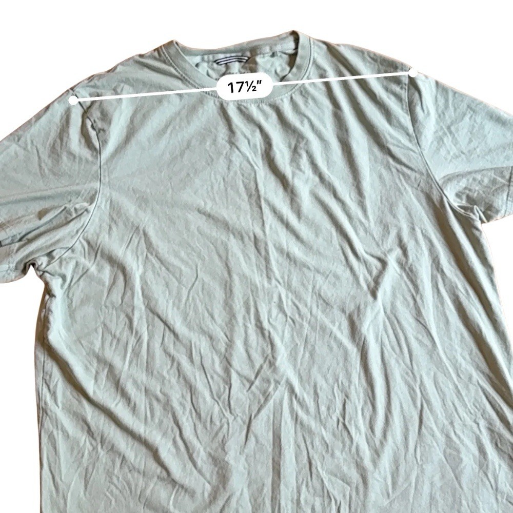 Porter & Ash Performance Tee Men’s XL Blue/Gray Stretch T Shirt Cotton Elastane
