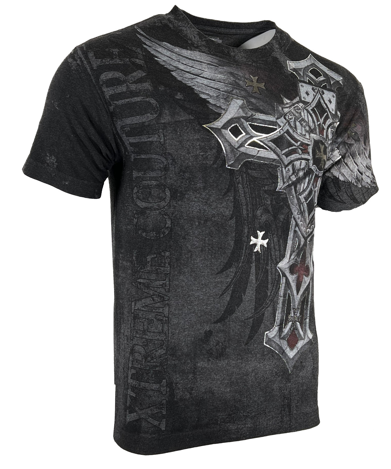 Xtreme Couture By Affliction Men’s T-Shirt Battledome Biker Cross