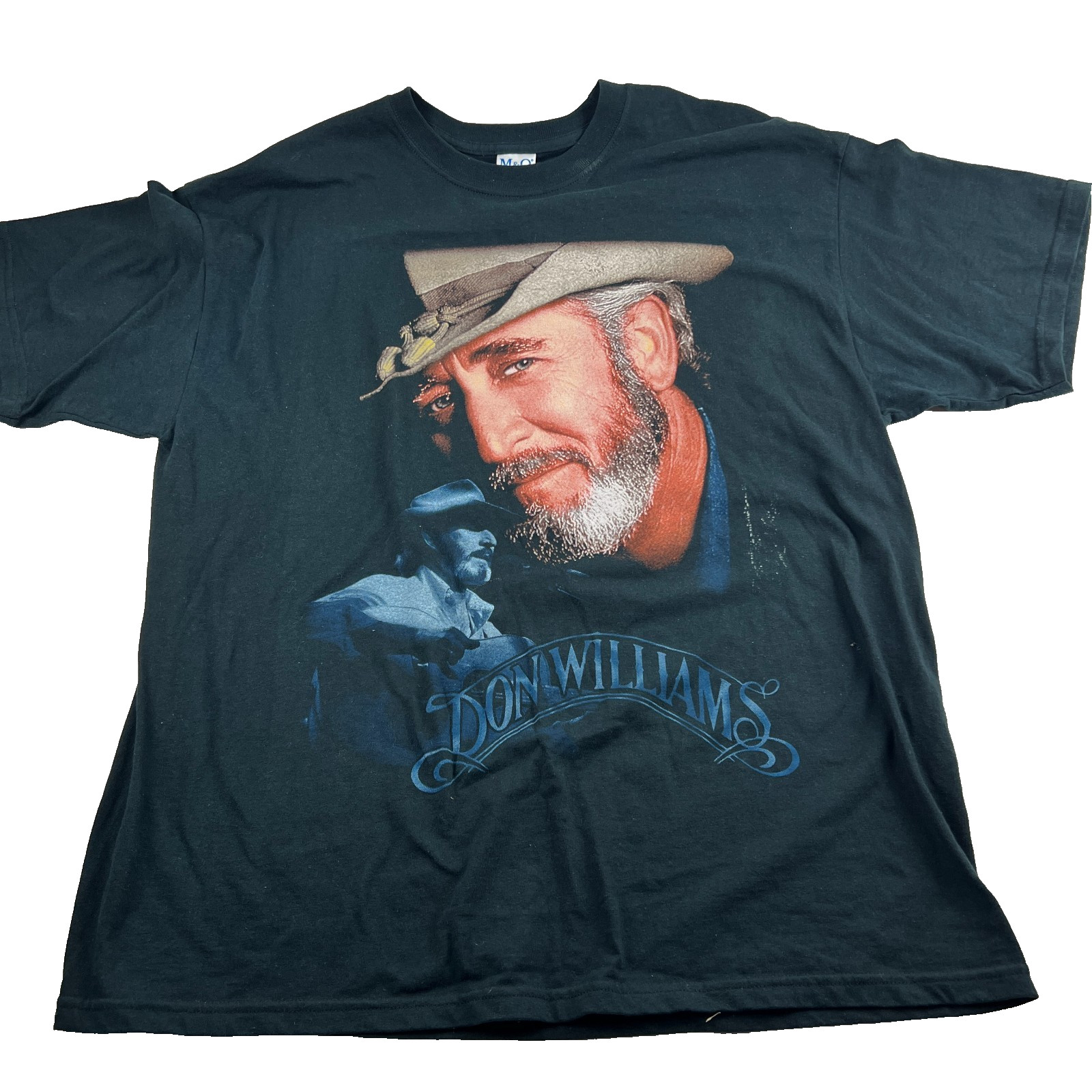 Don Williams Gentle Giant Tour T Shirt Black XL (46″) M&O Country Music Tee