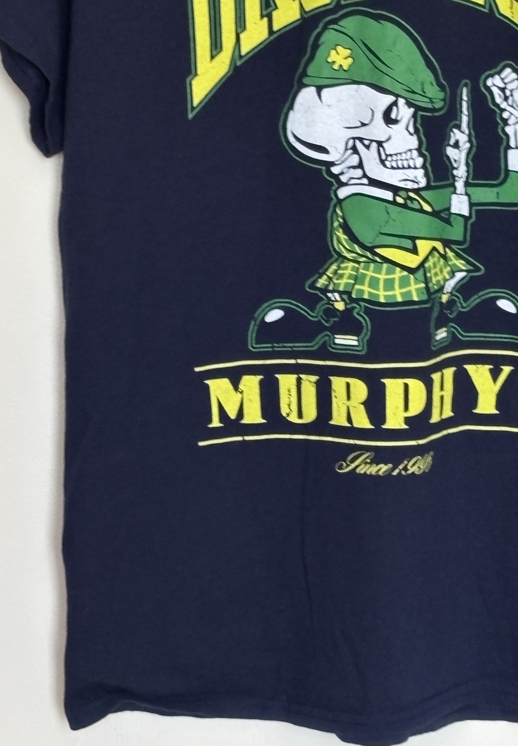 Dropkick Murphys Tshirt Mens Large Short Sleeve Navy Blue Boston Celtic Punk USA