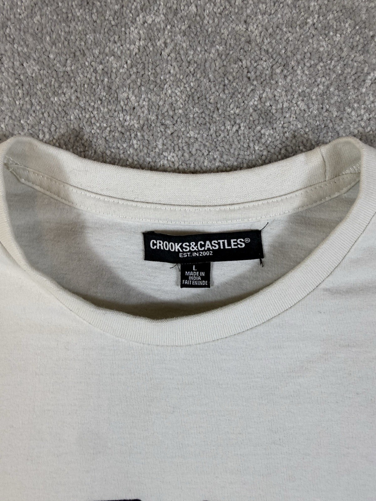 Crooks & Castles Worldwide Trouble Makers Making Trouble Since 2002 T-shirt L
