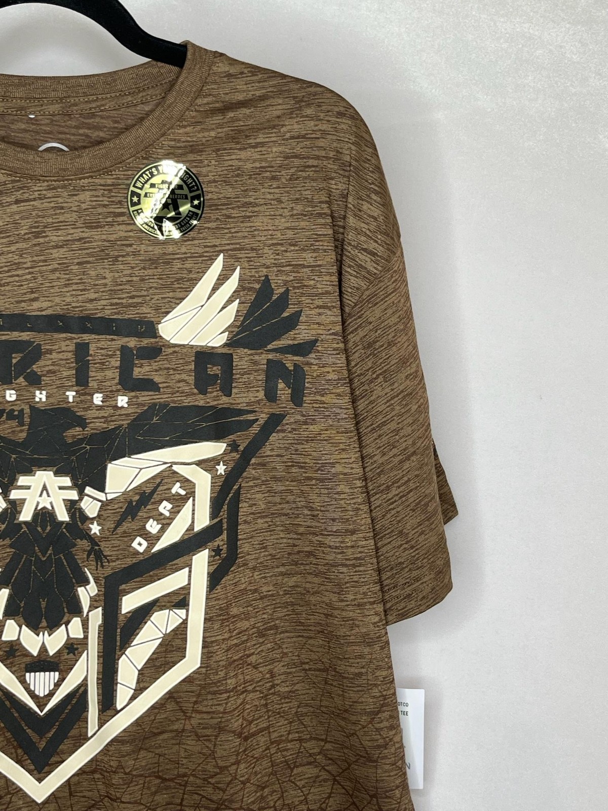 American Fighter Shirt Mens 2XL Brown Hertford S/S Eagle Graphic Tee NEW