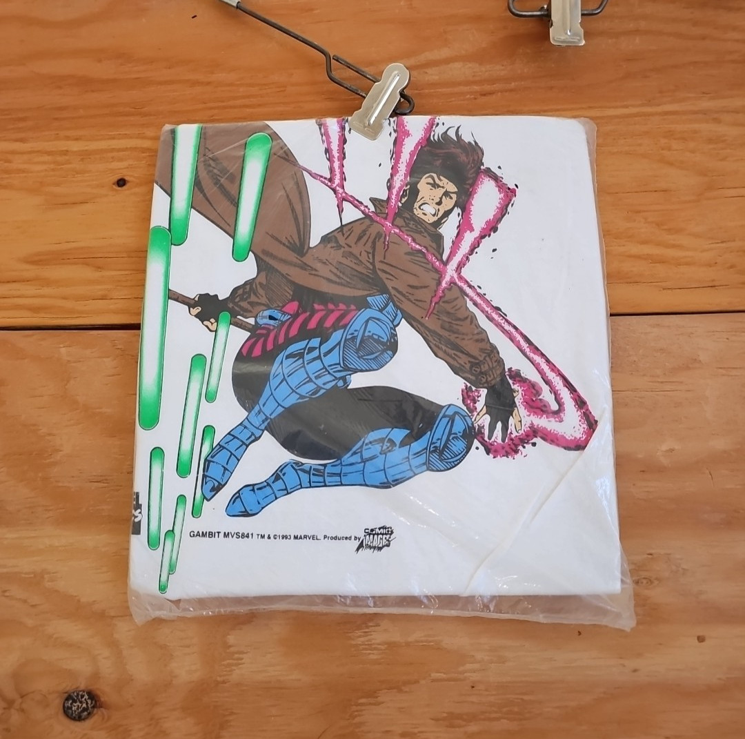 Vintage Gambit Marvel Comics MVS841 T-Shirt White Sz M Comic Images Sealed