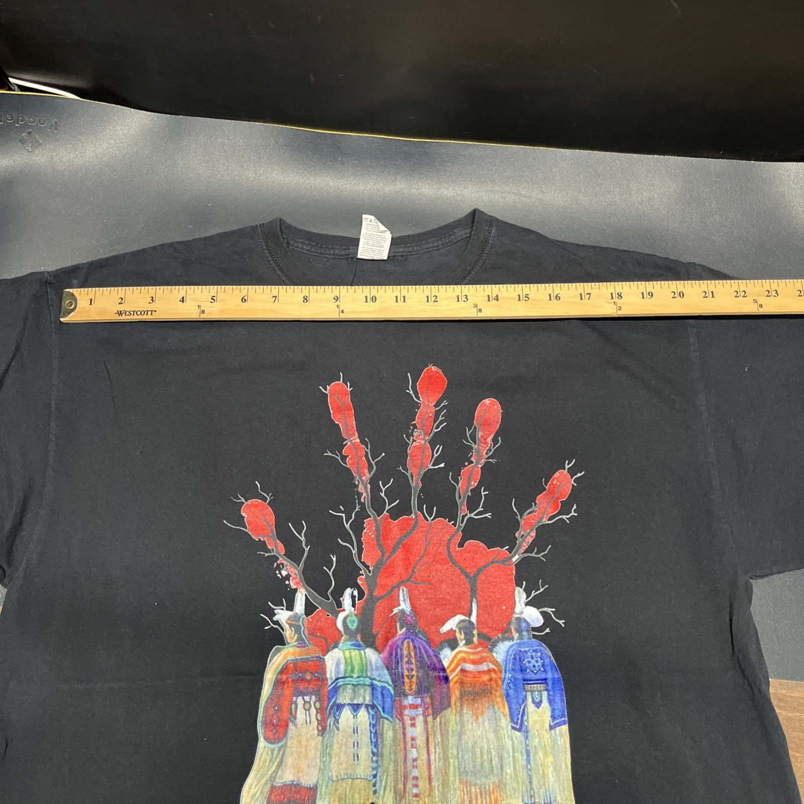 Vintage Native American “Indigenous” Red Hand Indian Native American T-Shirt. LL
