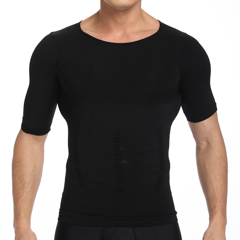 Men Compression Shirt Slimming Body Shaper Tummy Control Underwear Top Shapewear