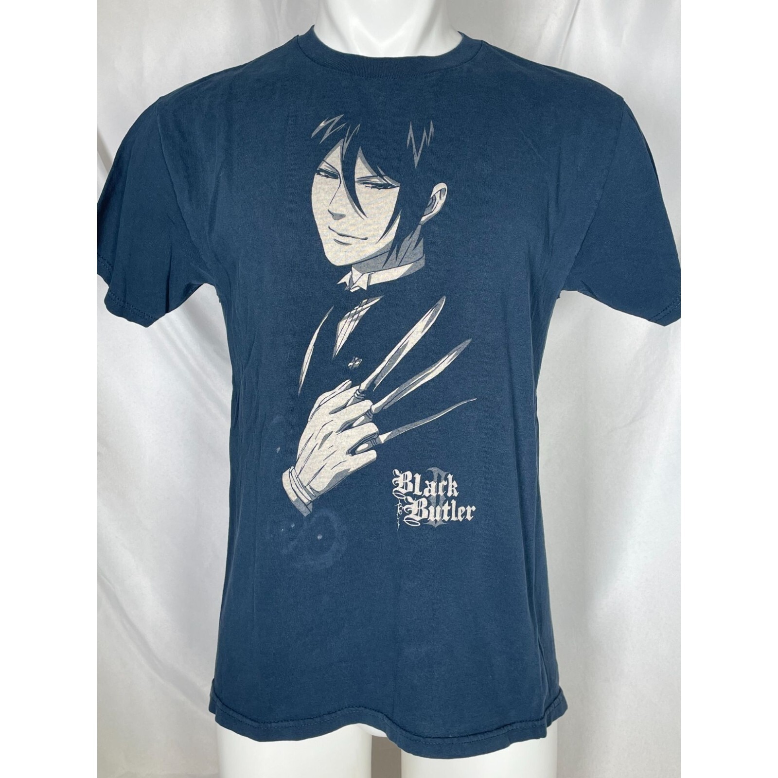 Black Butler Sebastian Blue T-Shirt Men’s MEDIUM